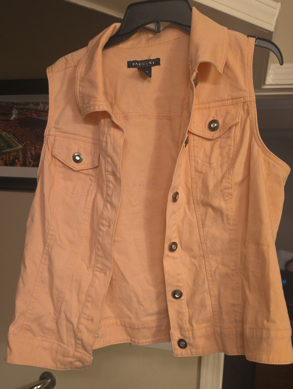Baccini Light Peach Cotton Blend Jacket